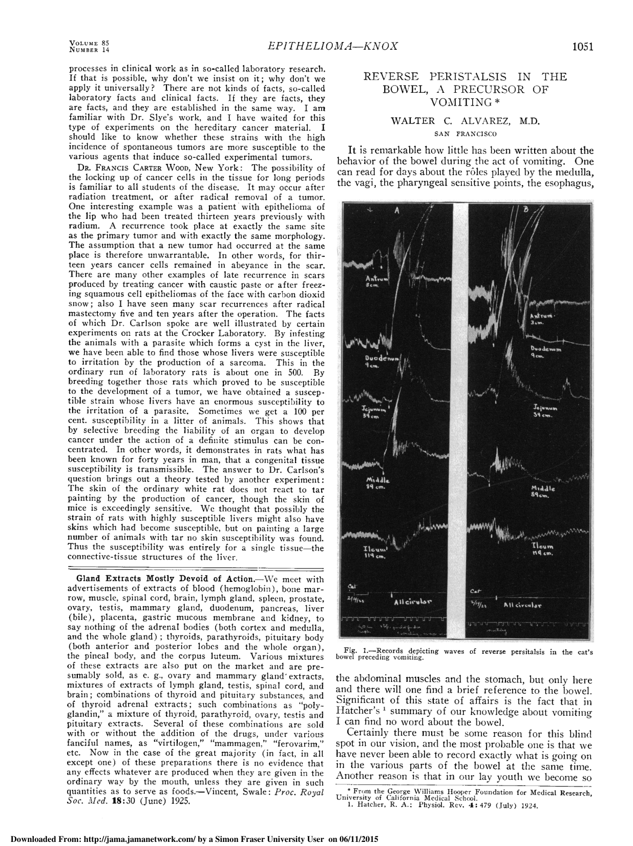 Cover for Reverse Peristalsis In The Bowel, A Precursor Of Vomiting