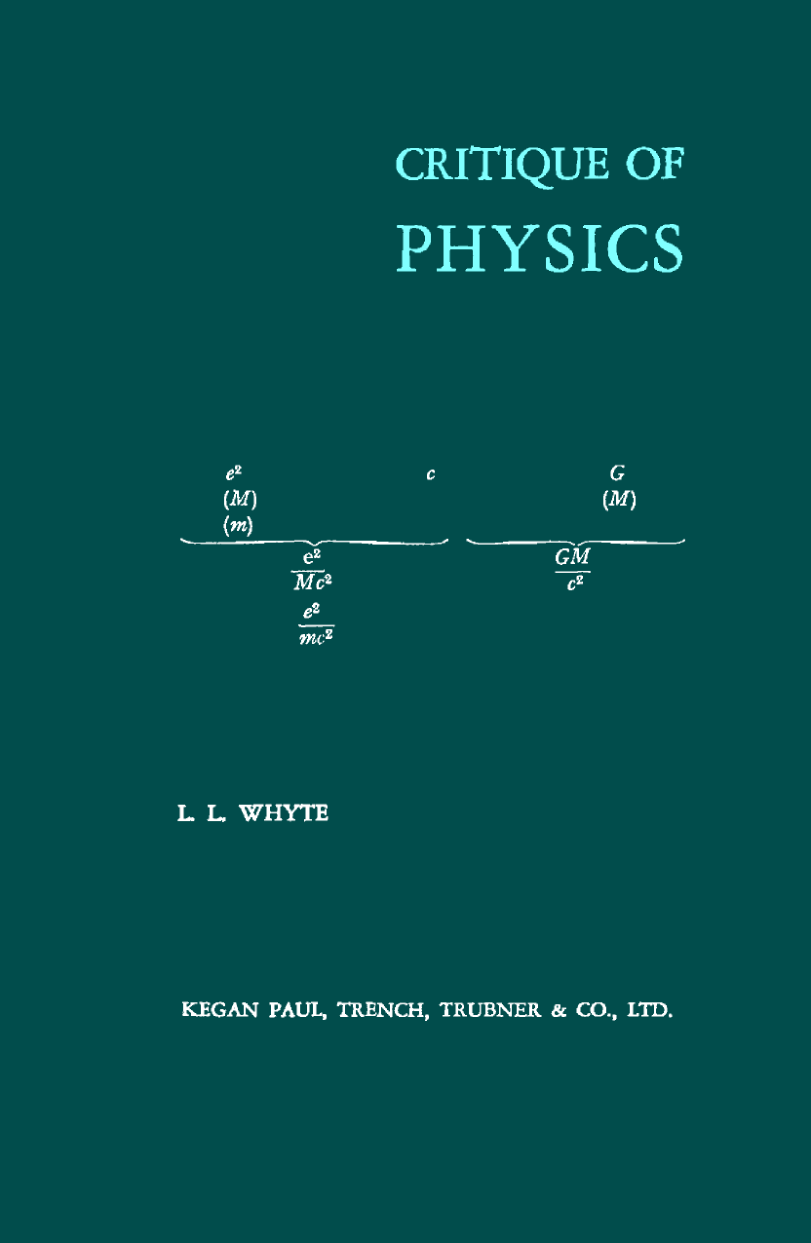 Cover for Critique of Physics
