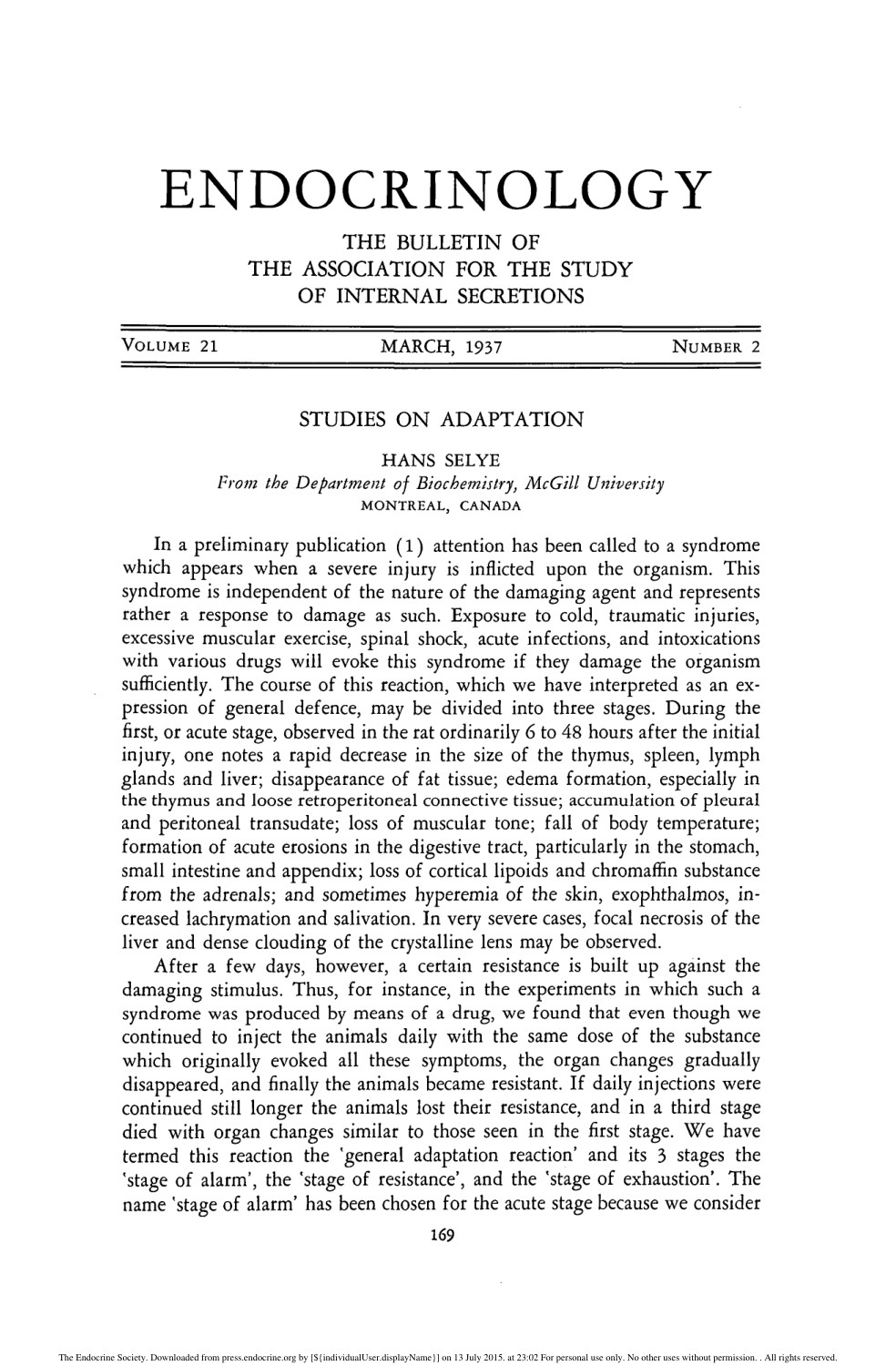 Cover for Studies On Adaptation