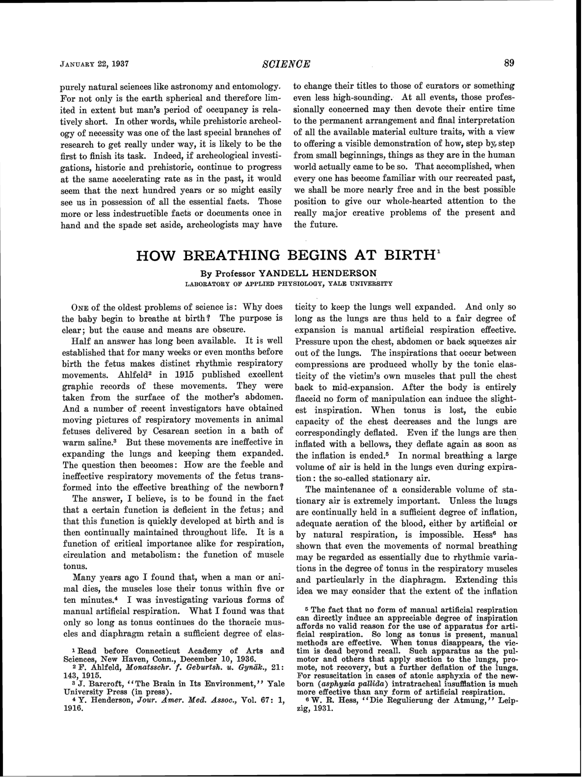 Cover for How Breathing Begins At Birth