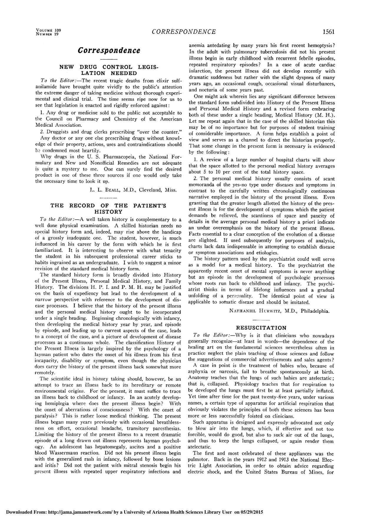 Cover for Resuscitation