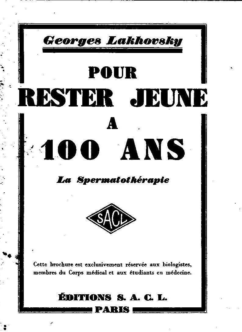 Cover for La Spermatotherapie