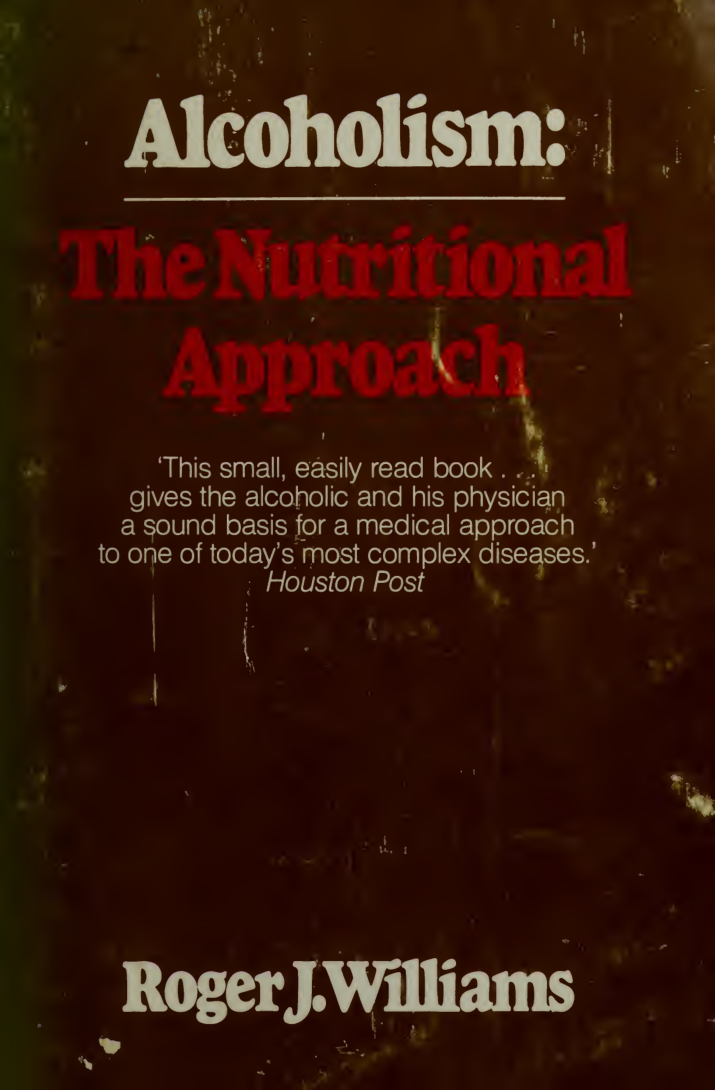 Cover for Alcoholism, The Nutritional Approach