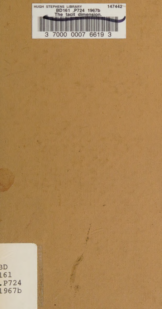 Cover for The Tacit Dimension