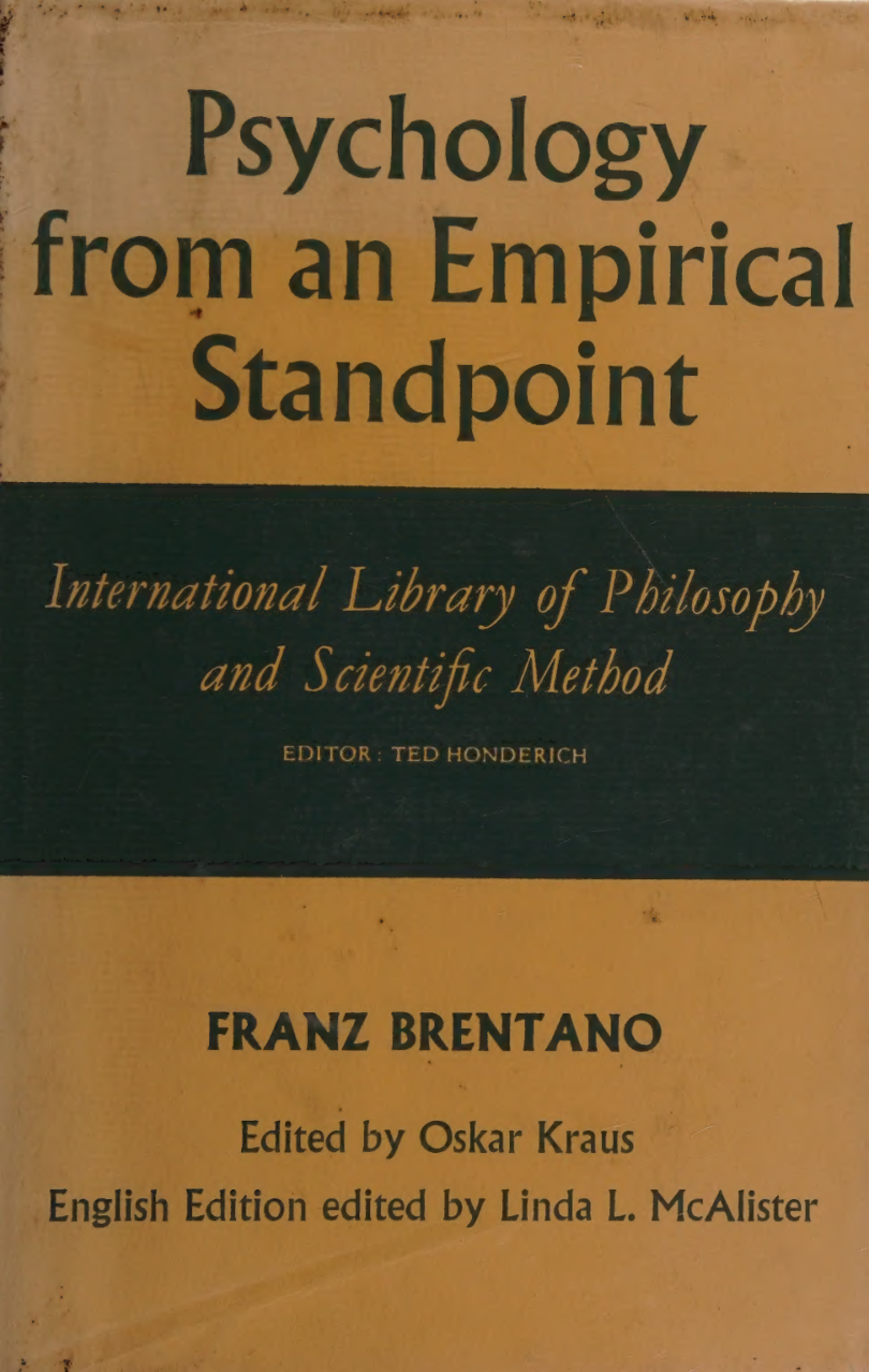 Cover for Psychology From An Empirical Standpoint
