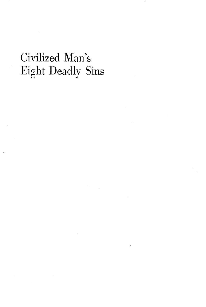 Cover for Civilized Man's Eight Deadly Sins