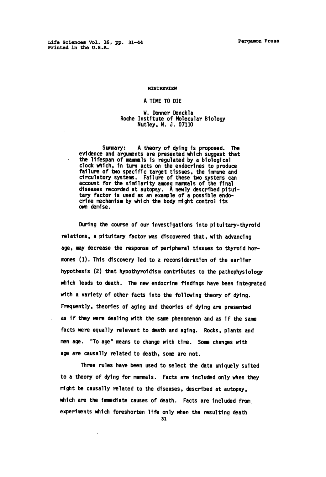 Cover for A Time To Die