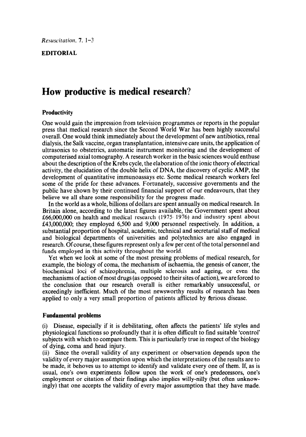 Cover for How Productive Is Medical Research