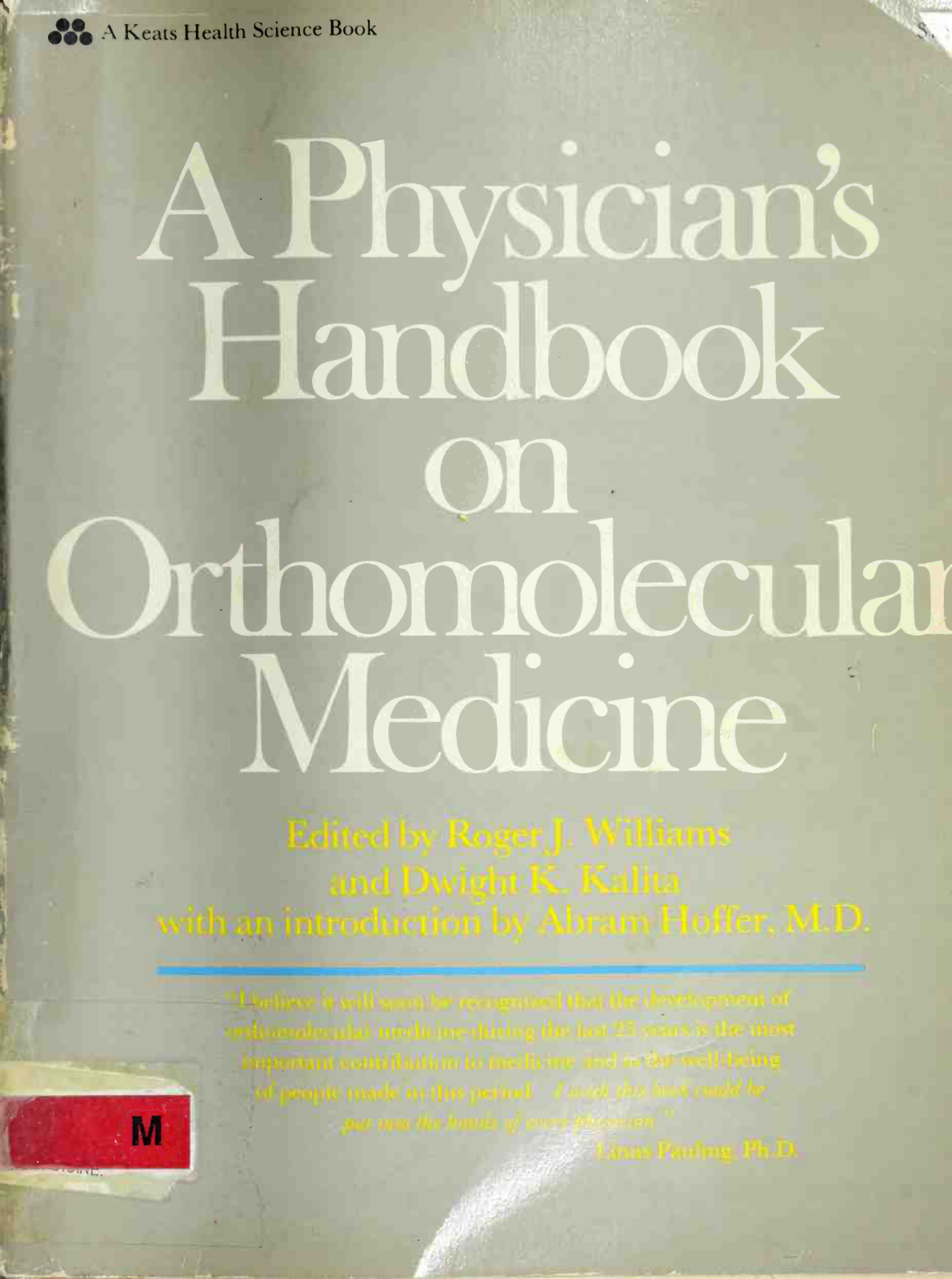 Cover for A Physician’s Handbook On Orthomolecular Medicine