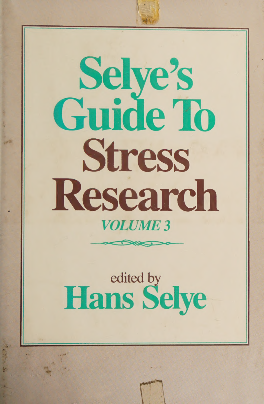 Cover for Selye's Guide to Stress Research Volume 3
