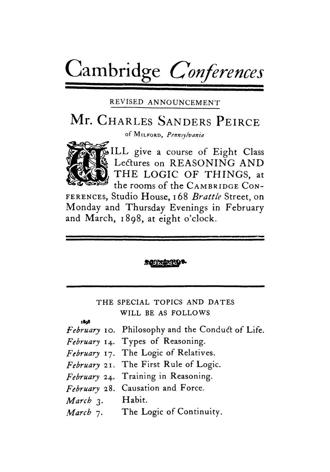 Cover for Reasoning And The Logic Of Things