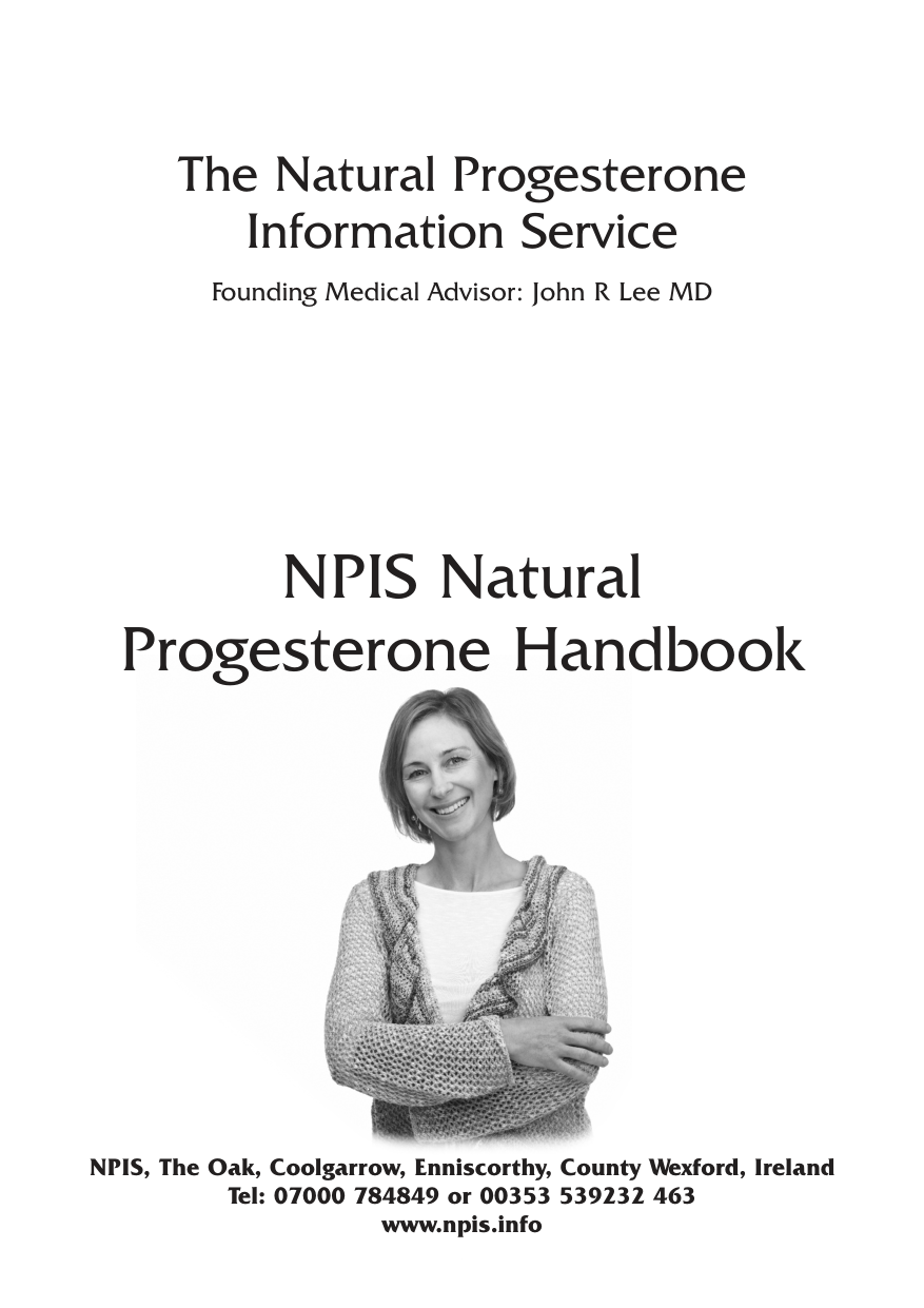 Cover for Natural Progesterone