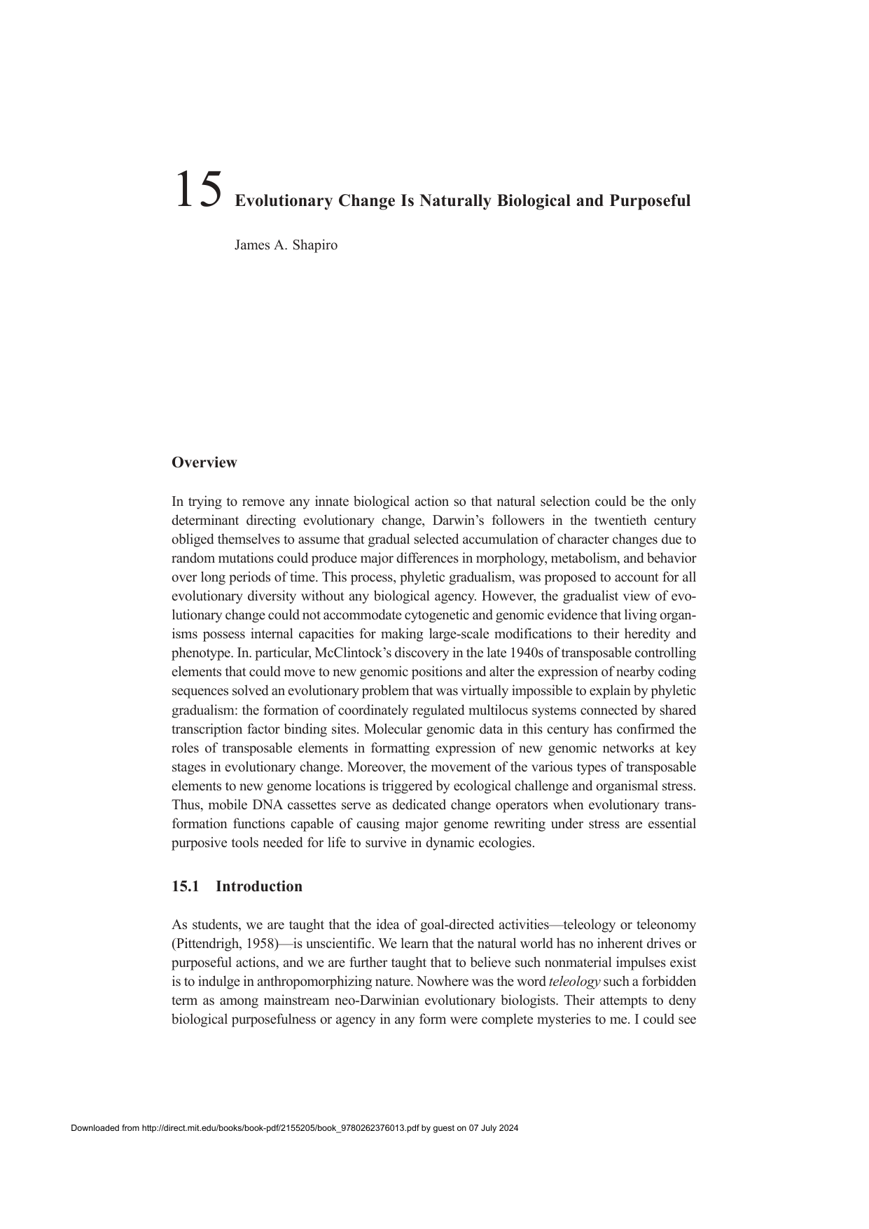 Cover for Evolutionary Change Is Naturally Biological And Purposeful